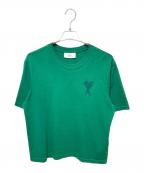 AMI Alexandre Mattiussiアミアレクサンドルマテュッシ）の古着「ハートロゴ刺繍Tシャツ」｜グリーン