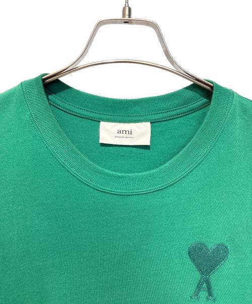 AMI Alexandre Mattiussi（アミアレクサンドルマテュッシ）AMI Alexandre Mattiussi (アミアレクサンドルマテュッシ) ハートロゴ刺繍Tシャツ グリーン サイズ:Sの古着・服飾アイテム
