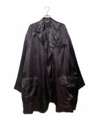 COMME des GARCONS HOMME PLUSコムデギャルソンオムプリュス）の古着「スカルプリントキュプラジャケット」｜ブラック