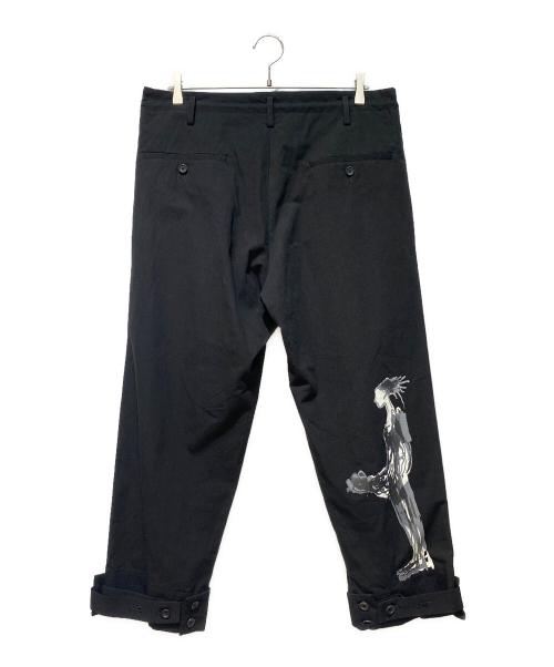 Yohji Yamamoto pour homme（ヨウジヤマモト プールオム）Yohji Yamamoto pour homme (ヨウジヤマモト プールオム) 25SS C/L CANVAS BLACK BELTED HEM PANTS ブラック サイズ:2の古着・服飾アイテム