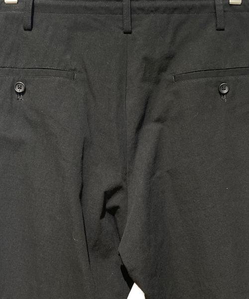 Yohji Yamamoto pour homme（ヨウジヤマモト プールオム）Yohji Yamamoto pour homme (ヨウジヤマモト プールオム) 25SS C/L CANVAS BLACK BELTED HEM PANTS ブラック サイズ:2の古着・服飾アイテム