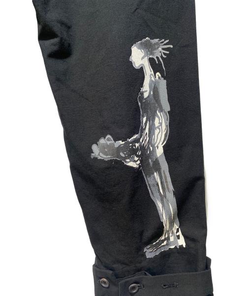 Yohji Yamamoto pour homme（ヨウジヤマモト プールオム）Yohji Yamamoto pour homme (ヨウジヤマモト プールオム) 25SS C/L CANVAS BLACK BELTED HEM PANTS ブラック サイズ:2の古着・服飾アイテム