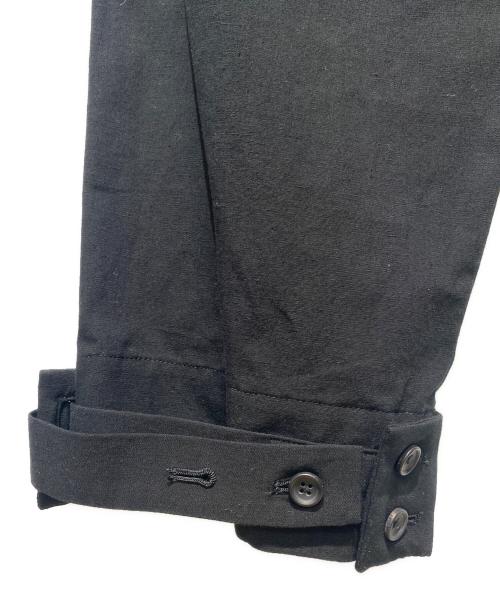 Yohji Yamamoto pour homme（ヨウジヤマモト プールオム）Yohji Yamamoto pour homme (ヨウジヤマモト プールオム) 25SS C/L CANVAS BLACK BELTED HEM PANTS ブラック サイズ:2の古着・服飾アイテム