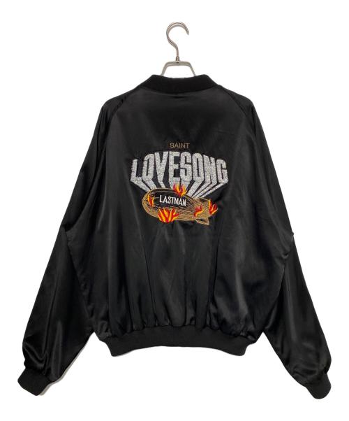 SAINT MICHAEL（セントマイケル）SAINT MICHAEL (セントマイケル) LASTMAN (ラストマン) LM SATIN JACKET ブラック サイズ:Lの古着・服飾アイテム