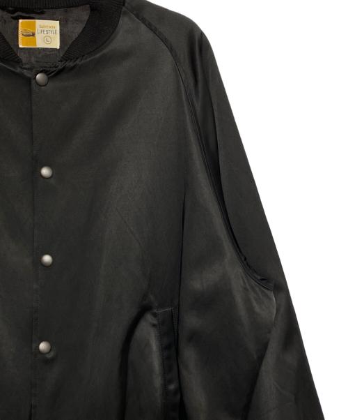 SAINT MICHAEL（セントマイケル）SAINT MICHAEL (セントマイケル) LASTMAN (ラストマン) LM SATIN JACKET ブラック サイズ:Lの古着・服飾アイテム