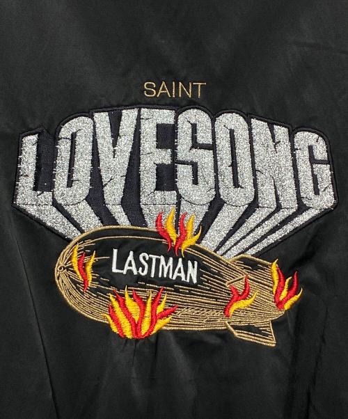 SAINT MICHAEL（セントマイケル）SAINT MICHAEL (セントマイケル) LASTMAN (ラストマン) LM SATIN JACKET ブラック サイズ:Lの古着・服飾アイテム