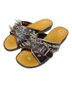 doubletダブレット）の古着「PUNK MASSAGE SANDAL」｜ブラック