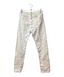 Maison Margiela（メゾンマルジェラ）の古着「トリムリサイクルデニムパンツ」｜ホワイト