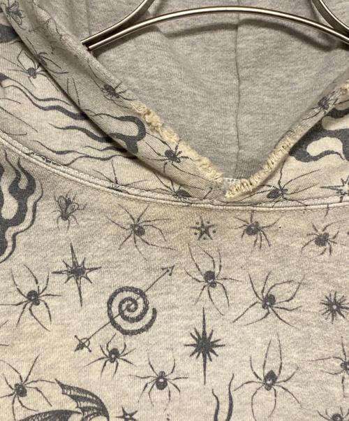 SAINT MICHAEL（セントマイケル）SAINT MICHAEL (セントマイケル) Dr.Woo DW HOODIE ライトグレー サイズ:Lの古着・服飾アイテム