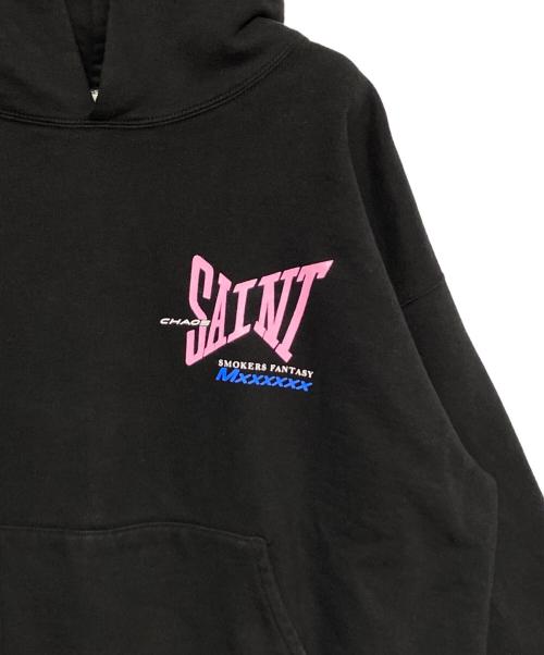SAINT MICHAEL（セントマイケル）SAINT MICHAEL (セントマイケル) HOODIE RIBON SAINT ブラック サイズ:Lの古着・服飾アイテム