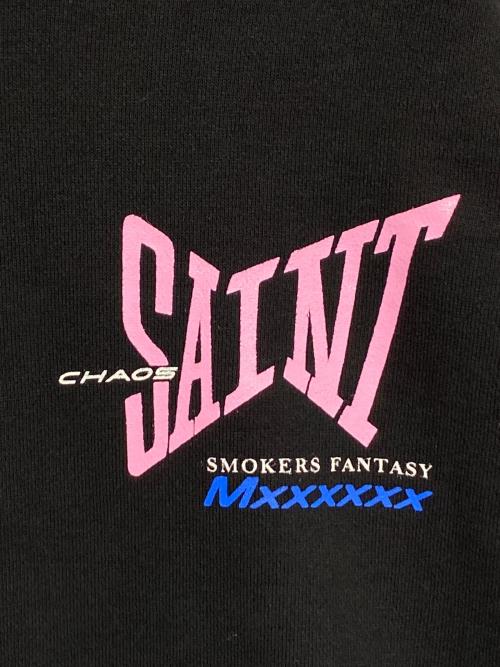 SAINT MICHAEL（セントマイケル）SAINT MICHAEL (セントマイケル) HOODIE RIBON SAINT ブラック サイズ:Lの古着・服飾アイテム