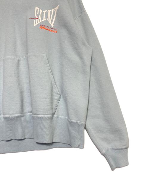 SAINT MICHAEL（セントマイケル）SAINT MICHAEL (セントマイケル) 25SS HOODIE RIBON SAINT スカイブルー サイズ:Lの古着・服飾アイテム