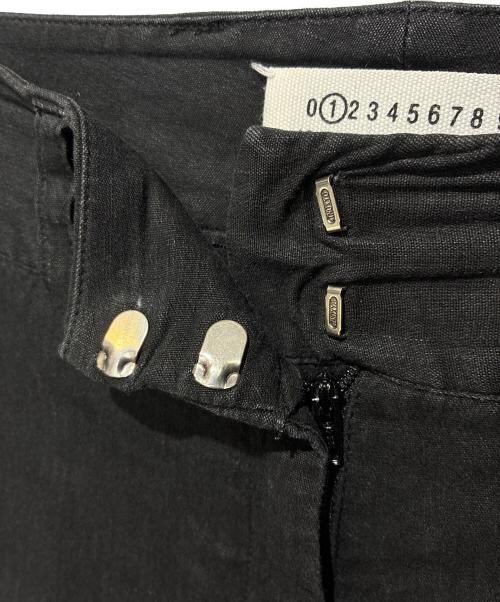 Maison Margiela（メゾンマルジェラ）Maison Margiela (メゾンマルジェラ) ワイドリネンレーヨンパンツ ブラック サイズ:42の古着・服飾アイテム