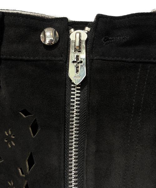 masu（エムエーエスユー）masu (エムエーエスユー) Diamond Cut Leather Shorts ブラック サイズ:46の古着・服飾アイテム