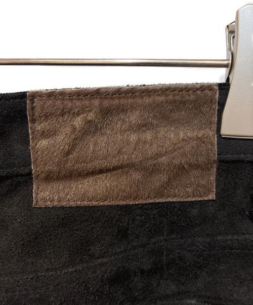 masu（エムエーエスユー）masu (エムエーエスユー) Diamond Cut Leather Shorts ブラック サイズ:46の古着・服飾アイテム