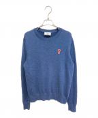 AMI Alexandre Mattiussiアミアレクサンドルマテュッシ）の古着「ハートロゴニット」｜ブルー