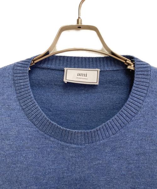 AMI Alexandre Mattiussi（アミアレクサンドルマテュッシ）AMI Alexandre Mattiussi (アミアレクサンドルマテュッシ) ハートロゴニット ブルー サイズ:Sの古着・服飾アイテム