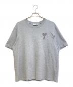 AMI Alexandre Mattiussiアミアレクサンドルマテュッシ）の古着「ハートロゴ刺繍Tシャツ」｜ライトグレー