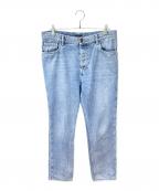 PRADAプラダ）の古着「トライアングルプレートジーンズ」｜インディゴ