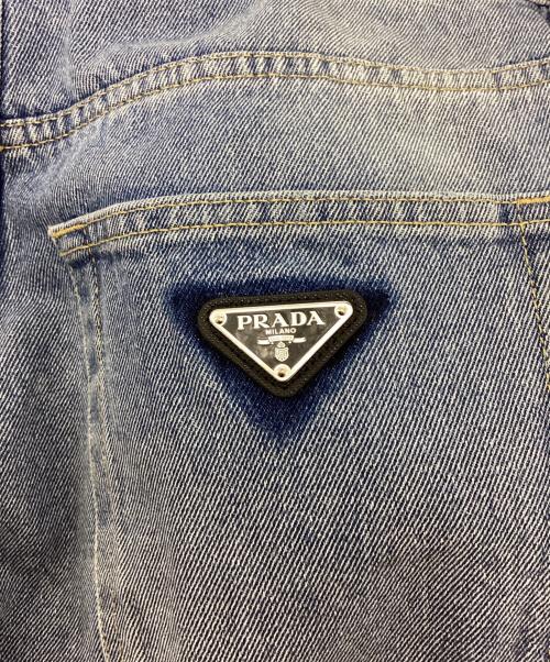 PRADA（プラダ）PRADA (プラダ) トライアングルプレートジーンズ インディゴ サイズ:34の古着・服飾アイテム