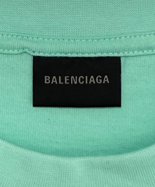 BALENCIAGA（バレンシアガ）BALENCIAGA (バレンシアガ) キャンペーンロゴ刺繍Tシャツ スカイブルー サイズ:XLの古着・服飾アイテム