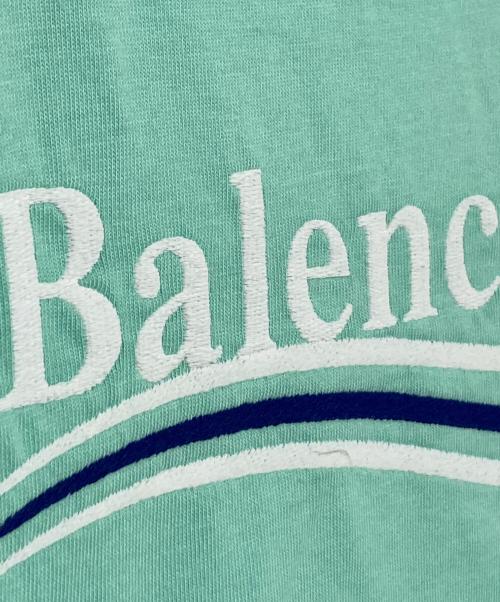 BALENCIAGA（バレンシアガ）BALENCIAGA (バレンシアガ) キャンペーンロゴ刺繍Tシャツ スカイブルー サイズ:XLの古着・服飾アイテム