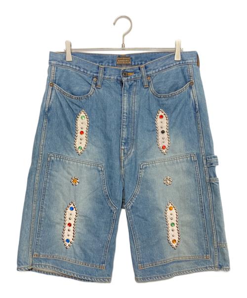 KAPITAL（キャピタル）KAPITAL (キャピタル) DENIM SHORTS STUDS REMAKE ネイビー サイズ:36の古着・服飾アイテム