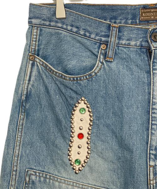 KAPITAL（キャピタル）KAPITAL (キャピタル) DENIM SHORTS STUDS REMAKE ネイビー サイズ:36の古着・服飾アイテム