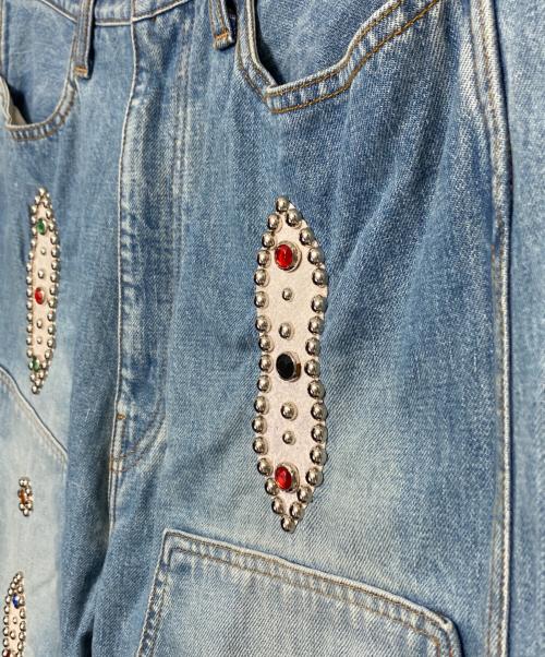 KAPITAL（キャピタル）KAPITAL (キャピタル) DENIM SHORTS STUDS REMAKE ネイビー サイズ:36の古着・服飾アイテム
