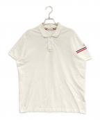 MONCLERモンクレール）の古着「MAGLIA POLO MANICA CORTA」｜ホワイト