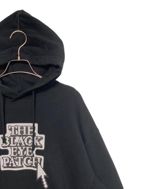 THE BLACK EYE PATCH（ブラックアイパッチ）THE BLACK EYE PATCH (ブラックアイパッチ) PIXEL LOGO HOODIE ブラック サイズ:Mの古着・服飾アイテム