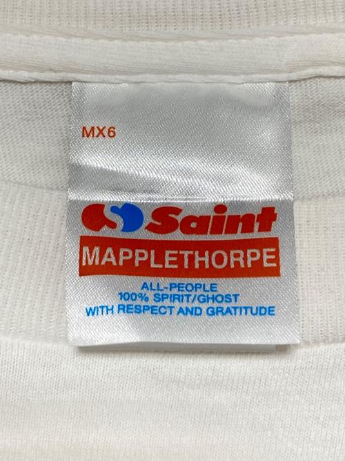 SAINT MICHAEL（セントマイケル）SAINT MICHAEL (セントマイケル) ROBERT MAPPLETHORPE (ロバート メイプルソープ) MT_SS TEE/PORTRAIT ホワイト サイズ:Lの古着・服飾アイテム