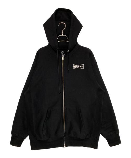 WASTED YOUTH（ウェイステッドユース）WASTED YOUTH (ウエステッド ユース) SYNA WORLD (シナ ワールド) Zip-up Hoodie ブラック サイズ:XLの古着・服飾アイテム