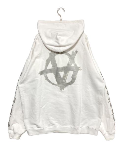 VETEMENTS（ヴェトモン）VETEMENTS (ヴェトモン) アナーキープリントパーカー ホワイト サイズ:Mの古着・服飾アイテム