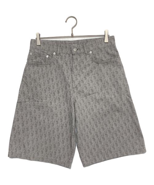 Christian Dior（クリスチャン ディオール）Christian Dior (クリスチャン ディオール) オブリーク柄バミューダショートパンツ グレー サイズ:30の古着・服飾アイテム
