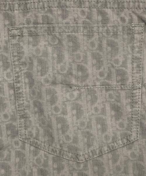 Christian Dior（クリスチャン ディオール）Christian Dior (クリスチャン ディオール) オブリーク柄バミューダショートパンツ グレー サイズ:30の古着・服飾アイテム