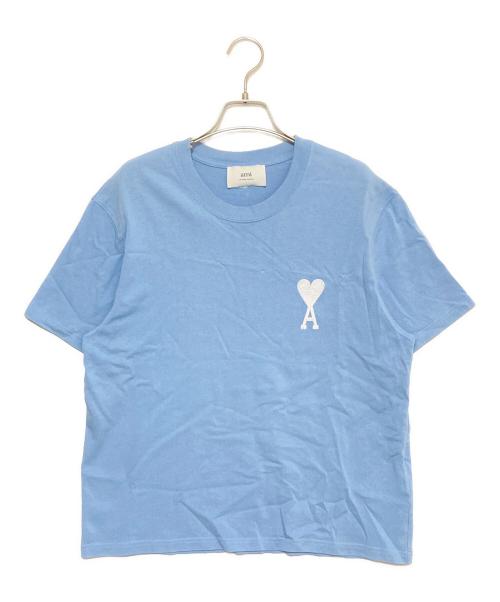 AMI Alexandre Mattiussi（アミアレクサンドルマテュッシ）AMI Alexandre Mattiussi (アミアレクサンドルマテュッシ) ハートロゴ半袖Tシャツ スカイブルー サイズ:Lの古着・服飾アイテム