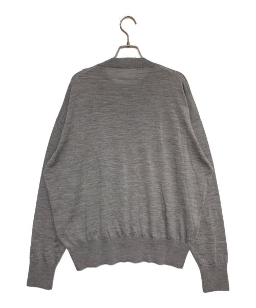 AMI Alexandre Mattiussi（アミアレクサンドルマテュッシ）AMI Alexandre Mattiussi (アミアレクサンドルマテュッシ) ハートロゴサマーニット ライトグレー サイズ:Lの古着・服飾アイテム