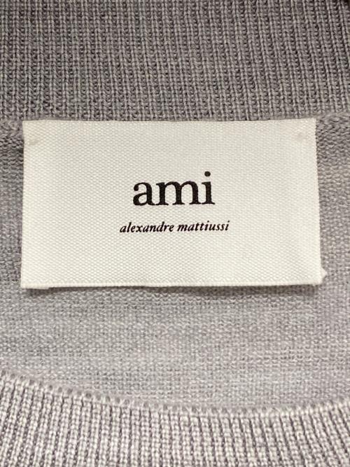 AMI Alexandre Mattiussi（アミアレクサンドルマテュッシ）AMI Alexandre Mattiussi (アミアレクサンドルマテュッシ) ハートロゴサマーニット ライトグレー サイズ:Lの古着・服飾アイテム
