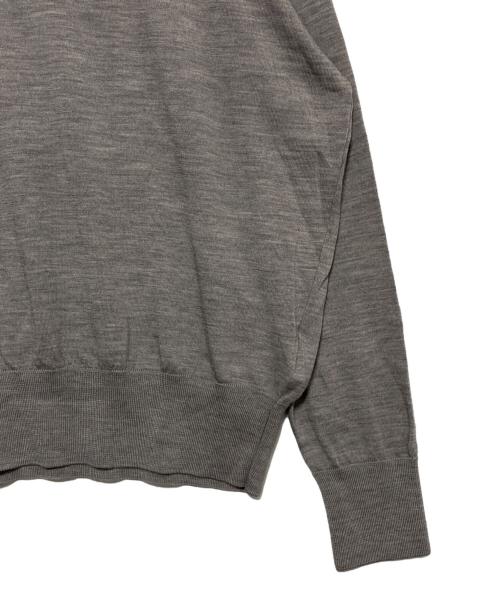 AMI Alexandre Mattiussi（アミアレクサンドルマテュッシ）AMI Alexandre Mattiussi (アミアレクサンドルマテュッシ) ハートロゴサマーニット ライトグレー サイズ:Lの古着・服飾アイテム