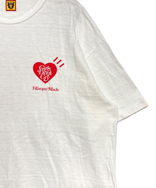 HUMAN MADE（ヒューマンメイド）HUMAN MADE (ヒューマンメイド) GIRLS DON'T CRY (ガールズ ドント クライ) GDC VALENTINE'S DAY T-SHIRT ホワイト サイズ:3XLの古着・服飾アイテム