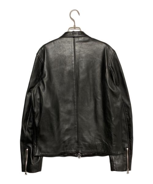 DIESEL（ディーゼル）DIESEL (ディーゼル) L-Metal ジップアップ シープスキンジャケット ブラック サイズ:48の古着・服飾アイテム