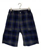 SUPREMEシュプリーム）の古着「Shadow Plaid Cargo Short」｜ネイビー