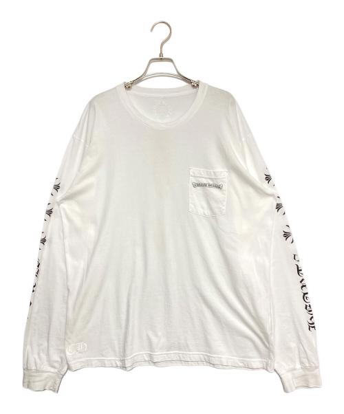 CHROME HEARTS（クロムハーツ）CHROME HEARTS (クロムハーツ) ロングTシャツ 6CHプラス ホワイト サイズ:XXLの古着・服飾アイテム