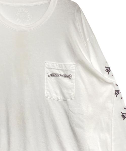 CHROME HEARTS（クロムハーツ）CHROME HEARTS (クロムハーツ) ロングTシャツ 6CHプラス ホワイト サイズ:XXLの古着・服飾アイテム