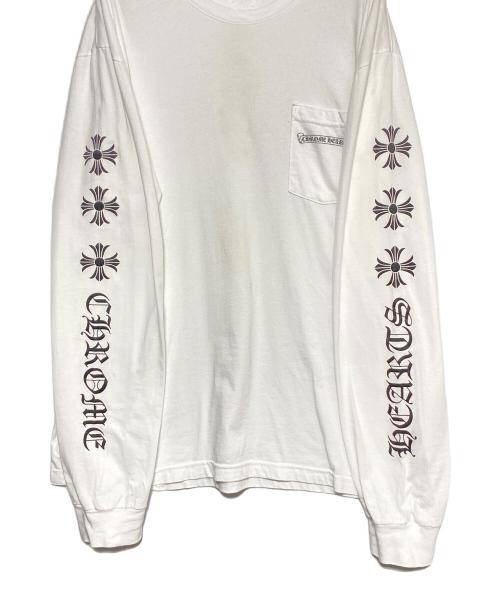 CHROME HEARTS（クロムハーツ）CHROME HEARTS (クロムハーツ) ロングTシャツ 6CHプラス ホワイト サイズ:XXLの古着・服飾アイテム