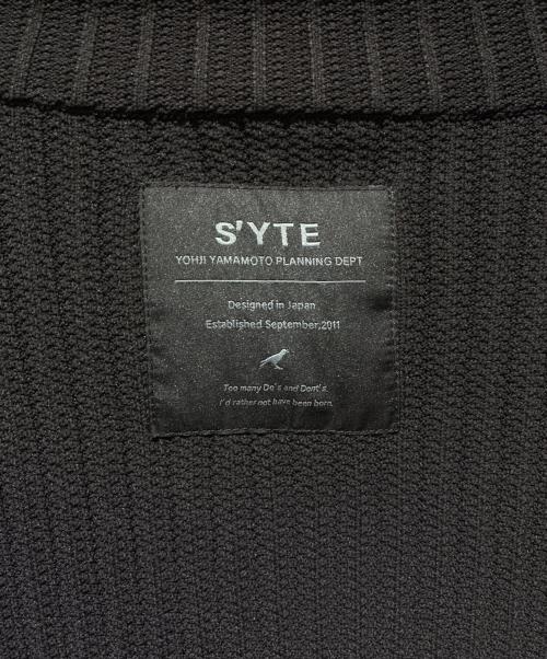 s'yte（サイト）s'yte (サイト) 12G SNAP FASTENER KNIT JACKET ブラック サイズ:3の古着・服飾アイテム