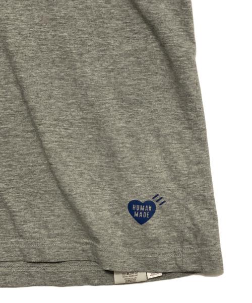 HUMAN MADE（ヒューマンメイド）HUMAN MADE (ヒューマンメイド) PILE T-SHIRT グレー サイズ:Lの古着・服飾アイテム