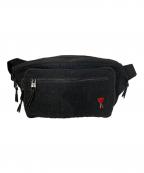 AMI Alexandre Mattiussiアミアレクサンドルマテュッシ）の古着「ハートロゴボディバッグ」｜ブラック