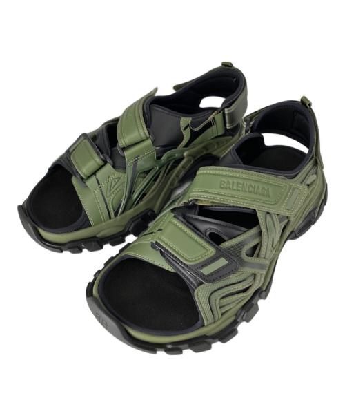 BALENCIAGA（バレンシアガ）BALENCIAGA (バレンシアガ) TRACK SANDAL ブラック×カーキ サイズ:43の古着・服飾アイテム